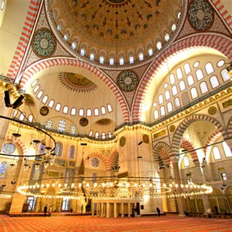 An inside pic of Suleymaniye Mosque at Istanbul in Turkey