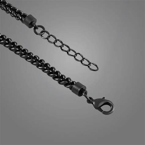 Four Way Mesh Bracelet | Bold Black & Rhodium Men's Bracelet by Black ...