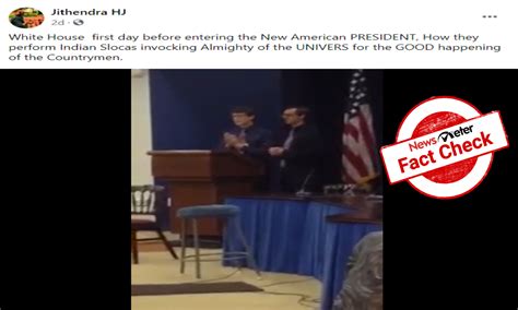 Fact Check: No, Biden has not been welcomed into White House amid Vedic ...