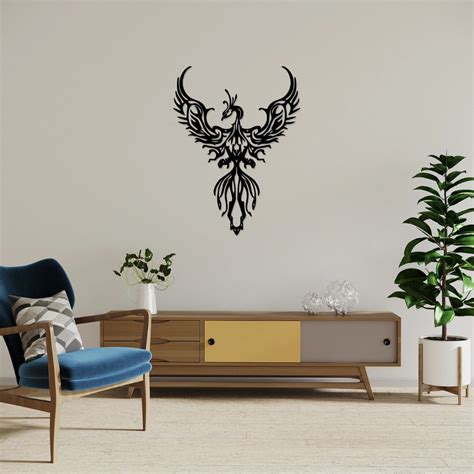 Artrooms Phoenix Bird Metal Wall Art - Wall Decoration | Wall Hanging ...