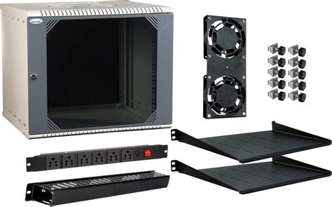 MASS RACK 9U 550X450mm Rack with PDU 6 Socket, 10" Tray(2 Nos), Cable ...