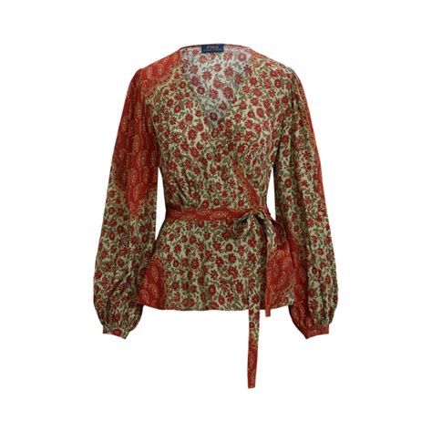 Floral Crepe Wrap Top for Women | Ralph Lauren® IN