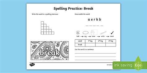Image result for Word Break Worksheet