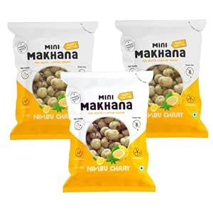 Protyze Mini Makhana/Foxnut Roasted - (Pack of 3 * 60gm) | Healthy ...