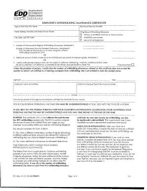 Fillable Online Number of allowances from the Estimated Deductions ...