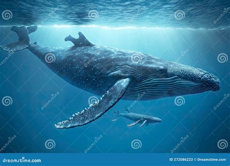 Baby Humpback Whale Breaching At Golden Hour Stock Photography ...