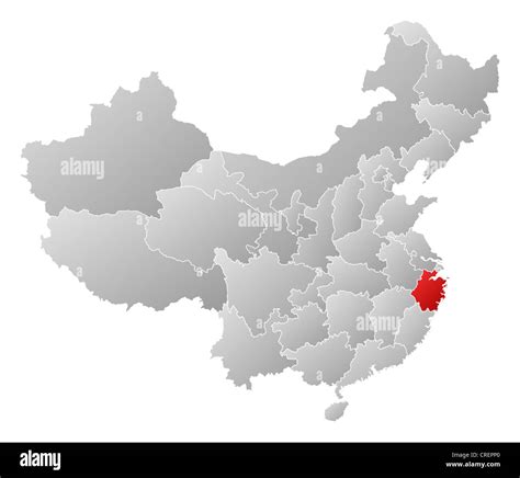 Political map of China with the several provinces where Zhejiang is highlighted Stock Photo - Alamy