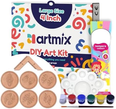 Artmix Tribal Coaster Painting Kit for Kids (Age 6–14) & Adults | DIY ...