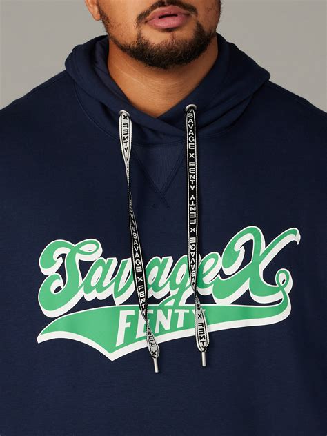 Essential Team Graphic Oversized Hoodie in Blue & Multi | SAVAGE X FENTY