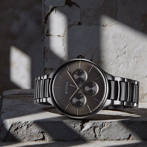 Buy Online Titan Ceramic Fusion Multifunction Black Round Dial Two ...