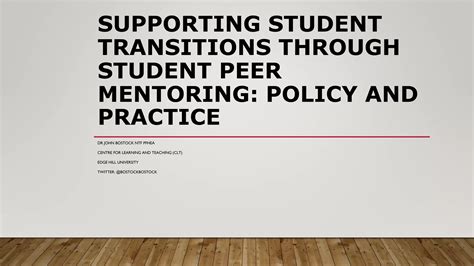 Supporting student transitions through student peer mentoring | PDF