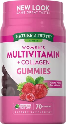 Nature's Truth Women's Multivitamin plus Collagen Gummies Natural Mixed ...
