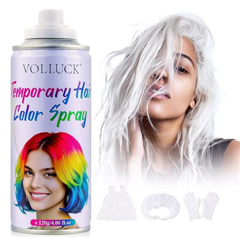 Amazon.com: White Hair Spray Color Temporary, Hair Color Spray 1-Day ...