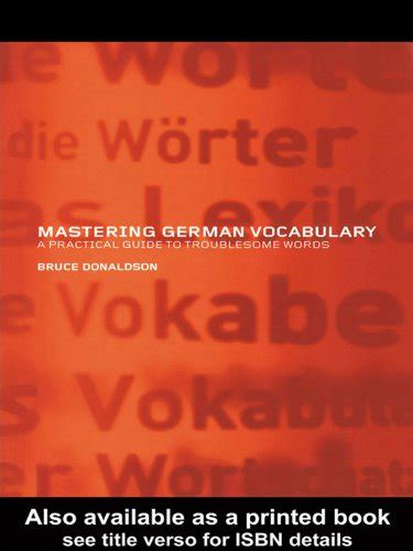 Mastering German Vocabulary: A Practical Guide to Troublesome Words ...