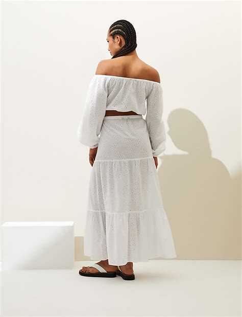 Buy Textured Maxi Tiered Beach Skirt at Marks & Spencer