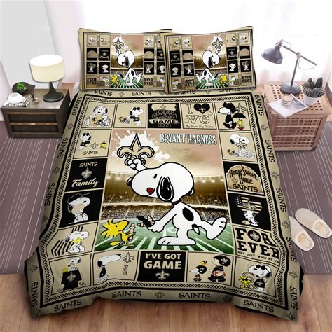 Custom Name New Orleans Saints Bedding Set - Unique Anime Apparel for Fans