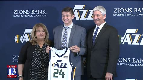 Utah Jazz draft pick, Grayson Allen, is introduced in Salt Lake City