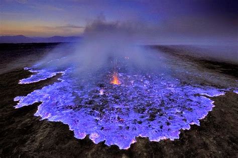 Image result for Kawah Ijen Volcano Exploding Blue Flames