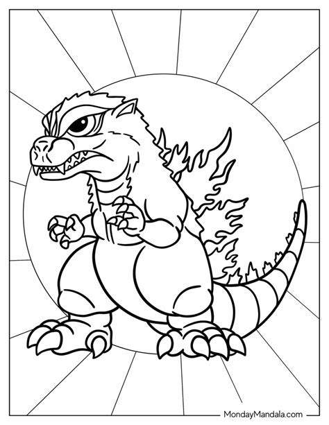 20 Godzilla Coloring Pages (Free PDF Printables)
