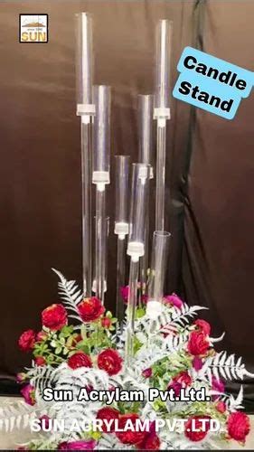 Candle Holder - Acrylic And Pearl Base Diya Rangoli Tealight T Light ...