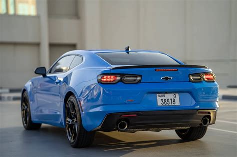 Rent Chevrolet Camaro Light Blue in Dubai - Coupe - Octane.Rent