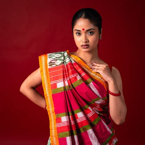 Sage Green & Dark Pink Mulberry Silk Pochampally Ikat Saree – Ikatan