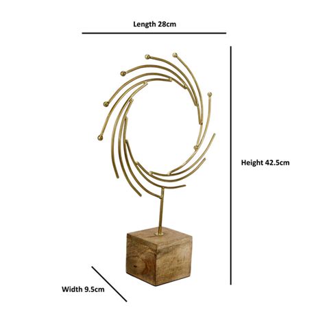 Radiant Lines Gold Décor Sculpture – Maison Modern