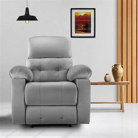 Little NAP Avion Soft Suede Fabric Single Manual Standard Recliner ...