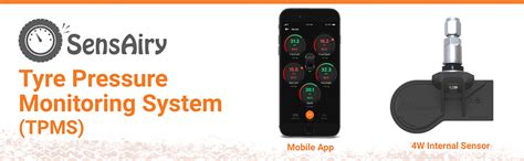 SensAiry Pro Bluetooth LE Tyre Pressure Monitoring System (TPMS) - 4 ...