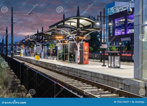 Lynx Blue Line, Light Rail, Charlotte, NC Stock Image - Image of city ...