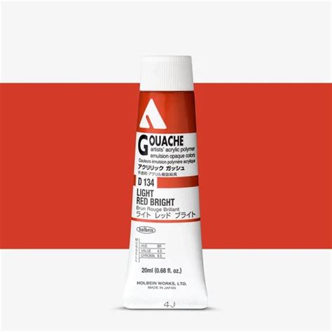 Holbein Acrylic Gouache Light Red Bright 20ml | Artzo India