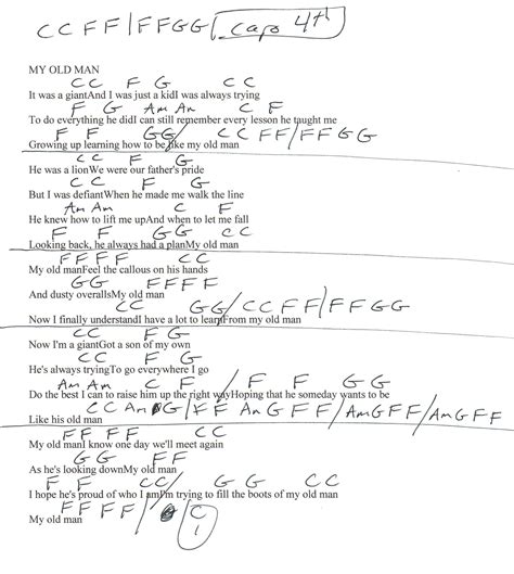 My Old Man Chords