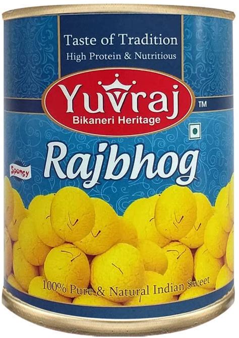 Yuvraj sweets kesar Rajbhog (saffron) famous Bikaneri mithai 1 kg Tin ...