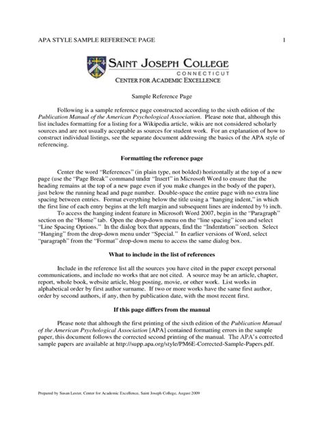 Image result for Example of an APA Reference List