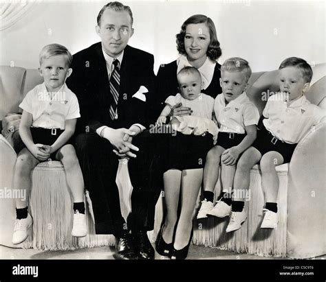 BING CROSBY with first wife Dixie Lee and from left their children ...