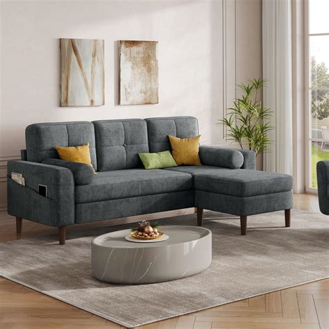 YITAHOME 78" Sectional Sofa Couch with Removable Ottoman, Cat-Scratch ...
