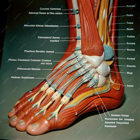 Human foot muscle diagram medical and educational illustration printable graphics design ...