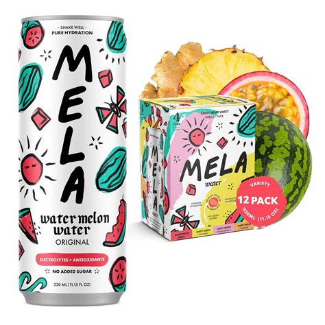 Amazon.com : Mela Water Natural Watermelon Juice Drink, Electrolytes ...