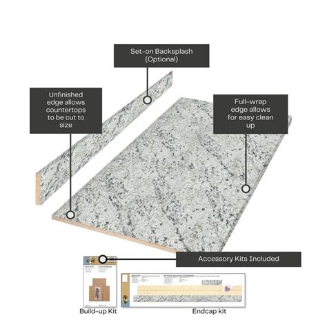 Buy Formica 4 ft. Laminate Countertop Kit Included in Textured White ...