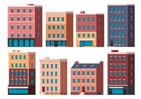 Immeubles de grande hauteur urbains avec des magasins Immobilier de ...
