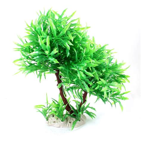 Uxcell Fish Tank Simulation Leaves Aquatic Ornamental Plant, Green ...