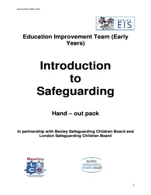 Fillable Online bexleyeis co Handout Pack October 2014 Education ...