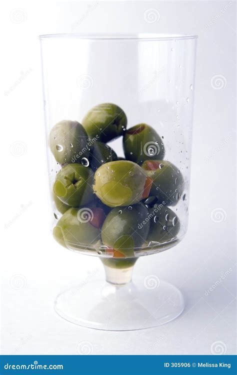Green olives in glass stock photo. Image of container, stuffed - 305906