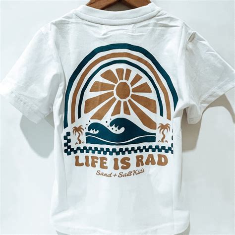 Life is Rad Kids Tee in 2024 | Beach shirt design, Rad kids, Kid tees