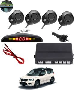 ABJD 4 Black Parking Sensors Compact Screen Distance Display with Sound ...