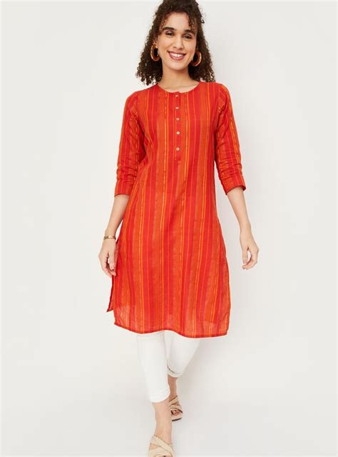 Buy Women Striped Straight Kurta Online at just Rs. 549.0 ...