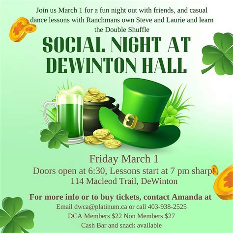 DeWinton Social Night with Double Shuffle Dance Lessons, De Winton ...