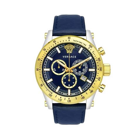 Versace Mens Blue Dial Chrono Sporty Analogue Watch - VEV800219 – The ...