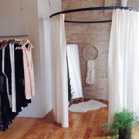 DIY suspending + round fitting room for boutique | Velvet Moon ...