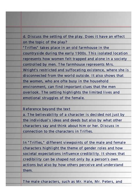 Trifles Class 11 Exercise: Questions Answers, Summary & Notes | NEB ...